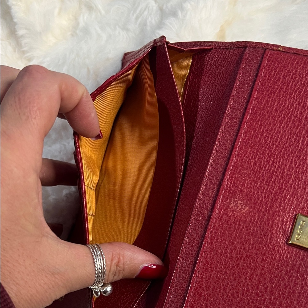 GucciRed Leather Women's wallet - Picture 8 of 13